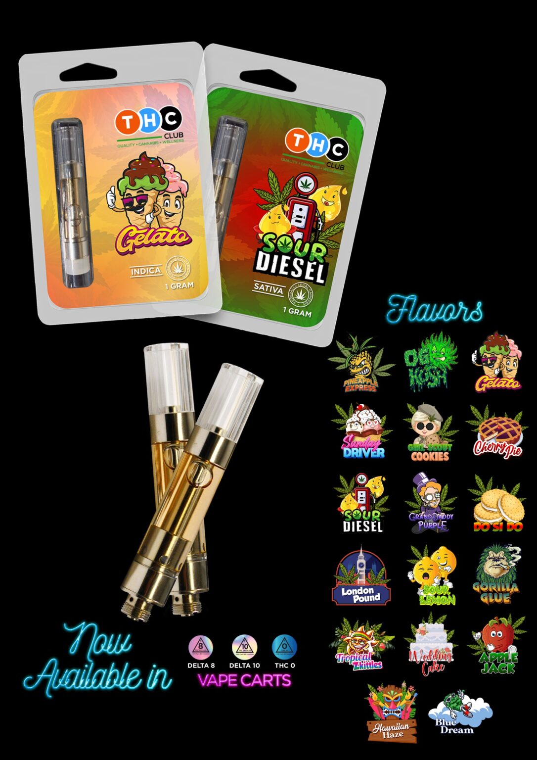 Vape Cartridges 1000 MG THC Club Houston